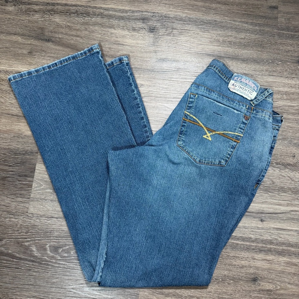 Z Cavaricci Bootcut Jeans Womens Size 16 Medium Wash Stretch Denim Y2K - Picture 3 of 16